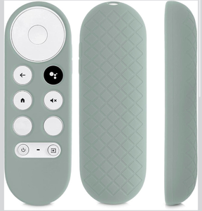 lot 4651134 image: kwmobile Case Compatible with Google Chromecast 2020 4K  Chromecast 2022 HD Case - Soft Silicone Cover for Remote Control - Pastel Green - Retail $13
