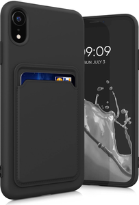 lot 4651161 image: kwmobile Case Compatible with Apple iPhone XR Case - TPU Phone Cover with Credit Card Holder - (white) - Retail $9
