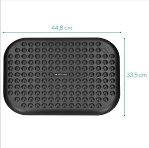 lot 4651185 image: Navaris Plastic Ergonomic Footrests, Black, 1 Count - Retail $26