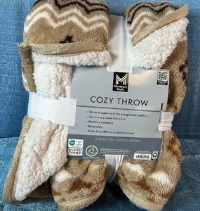 lot 2023 image: Members Mark Cozy Chevron Throw Blanket