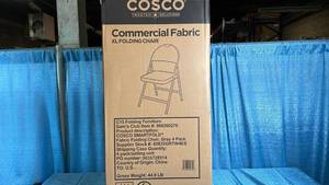 lot 3002 image: Cosco Commercial XL Fabric Folding Chairs - 4 Pack