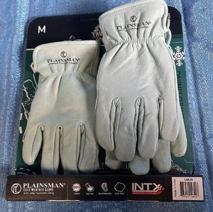 lot 3024 image: Plainsman Cold Weather Leather Work Gloves