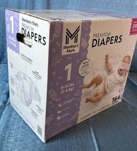 lot 6025 image: Members Mark Premium Diapers Size 1