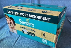 lot 6079 image: Pampers Swaddlers Size 6 Diapers