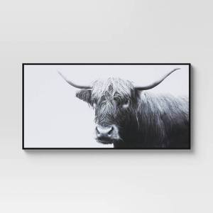 lot 6114 image: 47 x 24 Highland Cow Framed Canvas - Threshold��