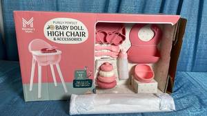 lot 7014 image: Members Mark Baby Doll High Chair Set