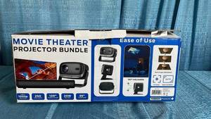 lot 7028 image: Fugoo Movie Theater Projector Bundle with Screen and Soundbar