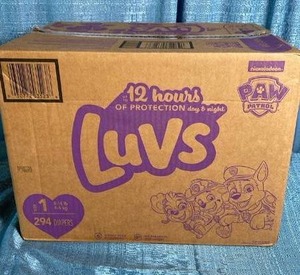 lot 7030 image: Luvs Diapers Box - Size 1 (294 Count)