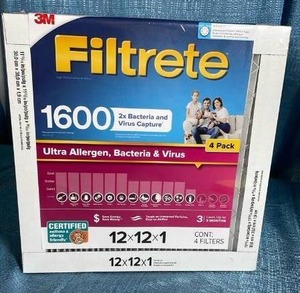 lot 7032 image: 3M Filtrete 1600 MPR Ultra Allergen Filter 4-Pack