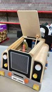 lot 7042 image: Wooden Car Mechanic Playset Dashboard