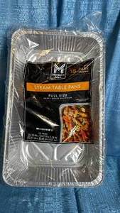 lot 7045 image: Aluminum Steam Table Pans - Full Size Disposable Catering Trays
