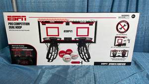 lot 7079 image: ESPN Pro Competition Dual Basketball Hoop Set