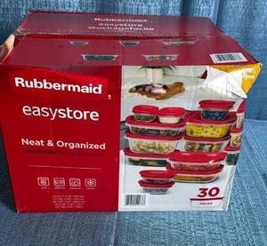 lot 7102 image: Rubbermaid Easy Store 30-Piece Food Storage Container Set