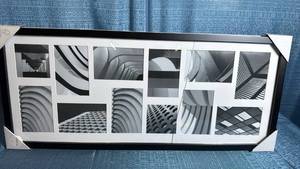 lot 7117 image: Threshold 12-Opening Black Collage Frame