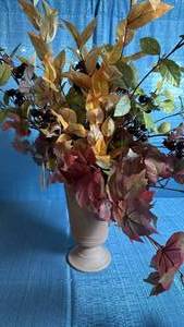 lot 7121 image: Artificial Fall Maple Leaf Garland with LED Lights