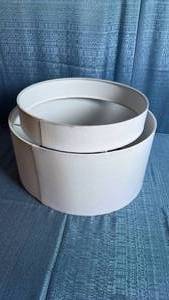 lot 7135 image: White Cotton Lamp Shade