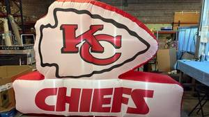 lot 8011 image: Kansas City Chiefs Inflatable NFL Team Logo Display