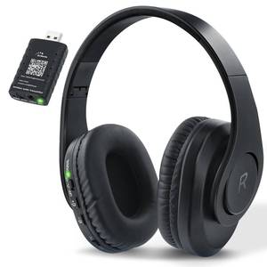lot 514 image: WallarGe Wireless Headphones for TV Watching, Comfortable for Seniors with Bluetooth 5.3, Easy Setup Headphones with USB Transmitter, 25 Hours Play and No Audio Delay - Retail $40