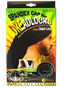 lot 588 image: King.J Super Long Unisex Spandex Cap for Dreadlocks (Black) - Retail $4