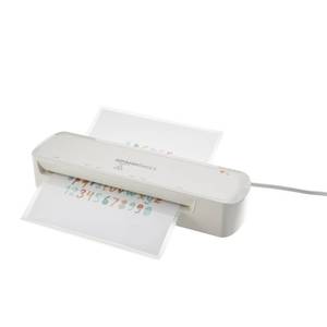 lot 603 image: Amazon Basics 9 inch Thermal Laminator Machine for Documents and Photos, Easy to Use for Home Office or School, White - Retail $27