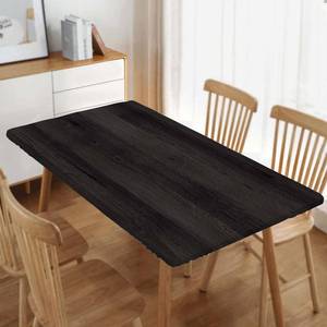 lot 611 image: Wood Grain Fitted Tablecloth Rectangle Table Cloth Cover Black Tablecloths with Elastic Edge Polyester Cloths for Indoor Outdoor Decor, for 48x24 Inch Rectangular Tables, Style 18 - Retail $14