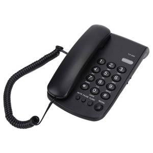 lot 624 image: Uvital Desktop Corded Telephone, Black Landline Telephone, Office Landline Phone with Mute, Pause, Redial, Flash, Ringer (Hi & Low), Mechanical Lock, Call Light Indication for HomeOfficeHotel Use - Retail $24