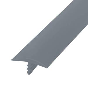 lot 653 image: Aroilder T Rubber Trim Molding, Fit 34 inch Edge, Shelf Edging Banding, Center Barb Tee Moulding for Tables, Floor Transition Strip, Machines Decorative, Gray, 20FT - Retail $20