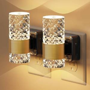 lot 662 image: Fuligent LED Night Lights Plug into Wall 2 Pack, Acrylic Nightlight with Dusk to Dawn Sensor, 0-100LM Stepless Dimmable, 3000K Soft Light, Wall Sconce Night Light Plug in for Bathroom Hallway Room - Retail $28