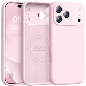 lot 667 image: Ktele Magnetic for iPhone 17 Pro Case Compatible with Magsafe Premium Silicone Satin-Smooth Touch Slim Shockproof Anti-Scratch Microfiber Lining Case, 6.3 inch, Chalk Pink - Retail $15