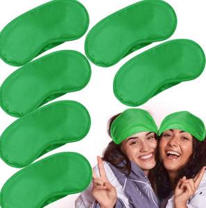 lot 670 image: 6 Pack Blindfold Eye Mask Cover Sleep Mask for Party Games Travel Sleep Team Build Party Supply with Adjustable Strap for Women Men Kids, Green - Retail $7