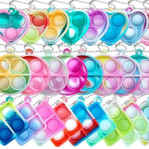 lot 691 image: ONKULL Pop Fidget Keychain 30 Pack ,Mini Fidget Toys Bulk ,Sensory Toys for Kids ,Party Favors for Kids 4-8,8-12 Year ,Back to School Gifts for Classroom ,Valentines Goodie Bags Stuffers - Retail $6