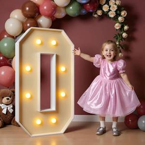 lot 24148 image: imprsv 3FT Block Marquee Letters Light Up Letters for Birthday Baby Shower Party Backdrop Decor, Large Light Up O for Wedding Decorations Engagement Party Decorations