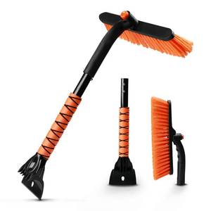lot 24149 image: EcoNour 27 3 in 1 Snow Brush with ice Scraper for car Windshield and Window  360° Aluminum Rotatable Snow Brush for car  Winter Snow Removal Tools with Detachable Foam Grip  Winter Car Accessories