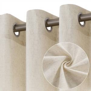 lot 24181 image: Jowels Natural Linen Curtains 102 Inch Length 2 Panels for Bedroom, Light Filtering Sheer Curtains 102 Inches, Neutral Modern Grommet Semi Sheer Soft Privacy Drapes 40 Wide Beige