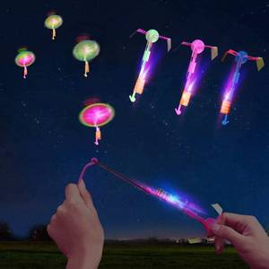 lot 24204 image: lpvoqpth 25 Sets LED Flying Set, 25 Slingshot25 Glow Helicopter-50 Pcs, Flying Toy Outdoor Toys Glow in The Dark Party Supplies Party Favors for Kids 8-12,4-8
