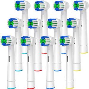 lot 29637 image: Replacement Toothbrush Heads Compatible with Oral B Braun, 12 Pcs Professional Electric Toothbrush Brush Heads Compatible with Oral B Replacement Heads Refill 7000Pro 100096005003000