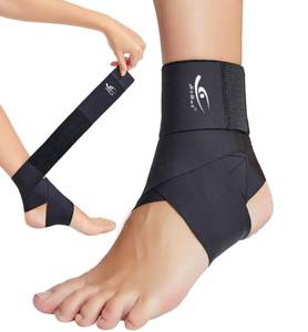 lot 29639 image: HiRui Ultrathin High-Elastic Ankle Wraps Ankle Brace for Men Women Kids, Adjustable Ankle Straps for Running, Football, Basketball, Sprains, Arthritis, Plantar Fasciitis (Black, Small (Pack of 2))