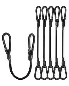 lot 29664 image: 8 Pcs 12 Inch Heavy Duty Carabiner Bungee Cord Outdoor with 190 Lbs Max Break Strength, Black Bungee Straps with Upgraded Carabiner Hooks for Luggage Rack, Cargo, Hand Carts, Bike, Camping, etc
