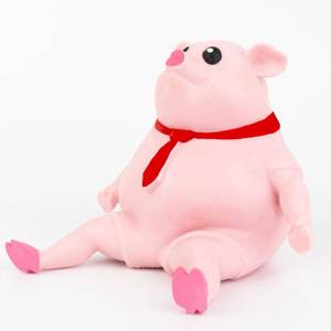 lot 29668 image: Stress Pink Pig Toy, Funny Cute Pink Pig Squishy Toy, Stress Stretch Pig Toy, Decompress and Squeeze Relief Toy for Children and Adults Sensory Toy, Funny Gift for Easter