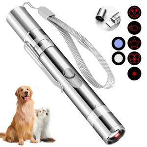 lot 29679 image: Waputne Cat Toy Pointer for Indoor Cats, USB Rechargeable Kitten Toys with 7 Adjustable Patterns, Interactive Chase Toys for Indoor Cats & Dogs, Training & Exercise Fun (Missing End Cap with String)