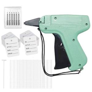 lot 29683 image: Tagging Gun for Clothing, Price Tag Attacher Gun Kit for Clothes, 200PCS Price Tags,5 Steel Needles,Clothes Price Labeler Taging Gun for Store Warehouse (Green) (Clear Barb Fasteners Not Included)