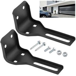 lot 29684 image: 2 Pcs 041A5281-1 Safety Sensor Extension Bracket Kit Fits for LiftMaster Cham-BER-Lain Garage Door Opener Safety Sensors, Replace 41A5281-1 (Black)