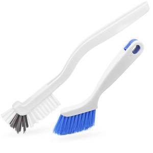lot 29694 image: SHUNWEI 2 Pcs Cleaning Brush Small Scrub Brush for Cleaning Sink Scrub Brush with Handle, Bathroom Kitchen Edge Corner Grout Cleaning Brushes for Household Use, Window Track Cleaning Brush