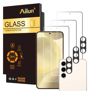 lot 39728 image: Ailun Screen Protector for Galaxy S24 3 Pack  3 Pack Camera Lens Tempered Glass Fingerprint Unlock Compatible 0.25mm Anti-Scratch Case Friendly Clear - HD