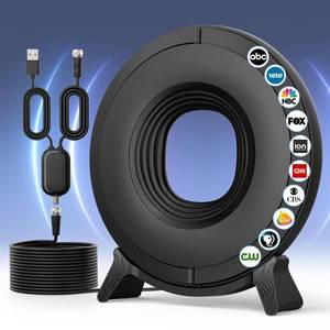 lot 48426 image: fuioopasz TV Antenna Indoor for Local Channels, 2025 Long Range Antenna for Smart TV 360° Reception,Digital TV Antennas for All SmartOld TVs, Supports 4K 1080P HD VHF UHF