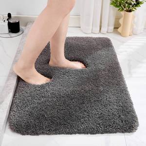 lot 48432 image: Disolla Small Bathroom Rugs 17x24 Non Slip Dark Grey Fluffy Bath Mat for Bathroom Floor Machine Washable Plush Luxury Bath Rug for Tub Soft Shaggy Absorbent Shower Mat