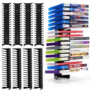 lot 48433 image: EZFXHD WTER 4 Pack Video Game Case Storage Wall Mount - Holds Up to 72 Disc Boxes,Metal Wall Mounted Game Case Holder for PS,DVD,Xbox Game Organizer