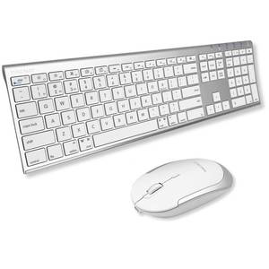 lot 48443 image: Macally Premium Bluetooth Keyboard and Mouse for Mac  Compatible Wireless Apple Keyboard and Mouse Combo (110 Keys Multi-Device Rechargeable) for MacBook ProAir and iMac  usb missing adapter