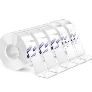lot 48469 image: ZMUAXUAN Nano Tape Adhesive Reusable,Double Sided Mounting Tape Heavy Duty Removable,Picture Hanging Strips Poster Putty,Clear Thick Gel Sticky Tack Wall Glue for Hangers,Photo(9.85 FT-5 Pack)