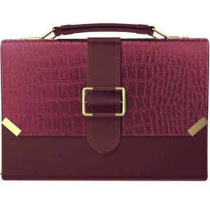 lot 51487 image: DEHITE Bible Cover Case for Women Bible Carrying Bag Large Size Fits Book 9.8 x 7.4 x 1.9 IN Pen Slots Zippered Pocket Shoulder Strap Premium PU Leather Burgundy Christian Gifts